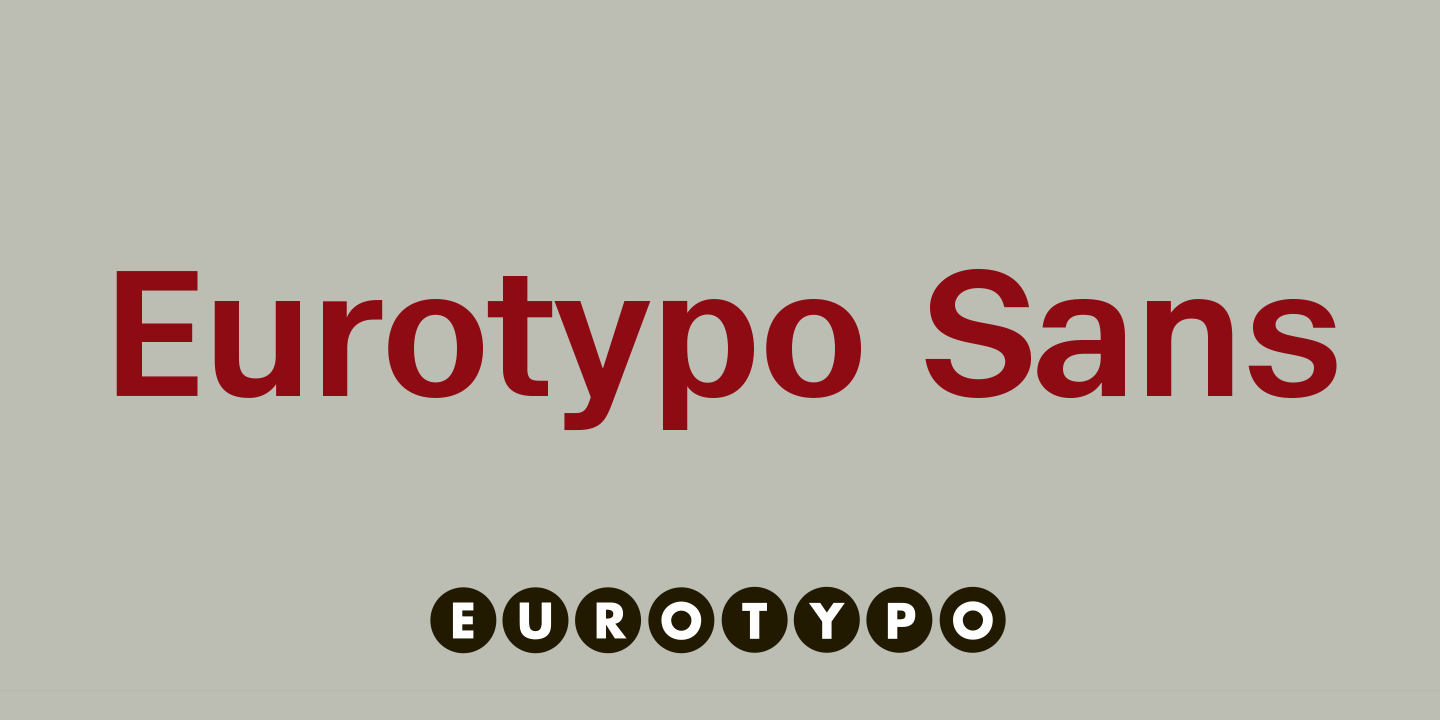 Czcionka Eurotypo Sans